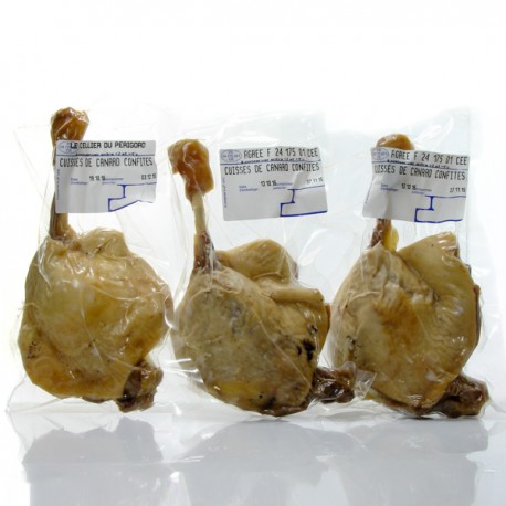 Lot de 3 Cuisses de Canard confites sous-vide 600g