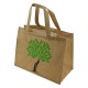 Sac en toile de jute motif nature 42x20x39 cm