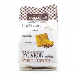 CARRES CROUSTILLANTS ARTISANAUX POIVRON PIMENT D'ESPELETTE 97g