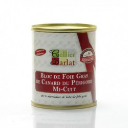 Bloc de Foie Gras de Canard du Périgord Mi-Cuit 30% Morceaux 130g