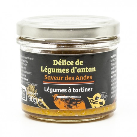 Tartinade de légumes d'antan aux saveurs des Andes 90g