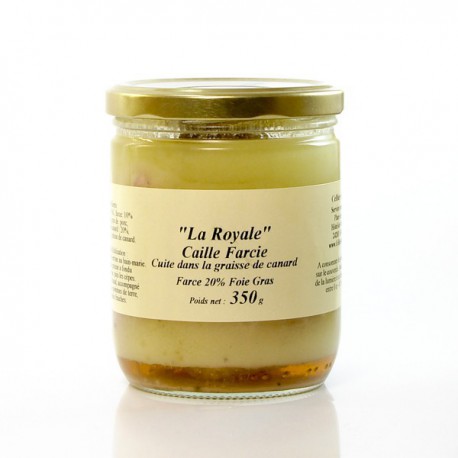 Caille Confite à la Royale Farce au Foie Gras 20% 350g