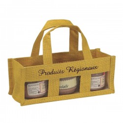 Sac en Toile de Jute Jaune Produits Régionaux 26 x 10 x 10 / 20