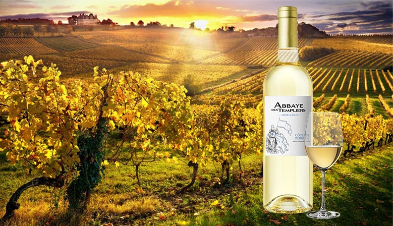 OFFRE SPÉCIALE VIN BLANC MOELLEUX Abbaye des Templiers - AOP Côtes de Bergerac